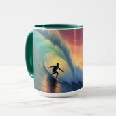 Individuelle Name Surfing Tasse (Vorderseite Links)