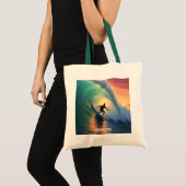 Individuelle Name Surfing Tragetasche (Vorderseite (Produkt))