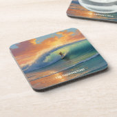 Individuelle Name Surfing Untersetzer Set (Linke Seite)