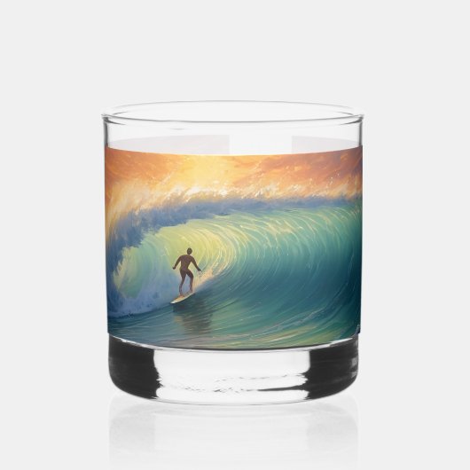 Individuelle Name Surfing Whiskyglas (Links)