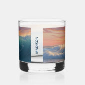 Individuelle Name Surfing Whiskyglas (Rechts)