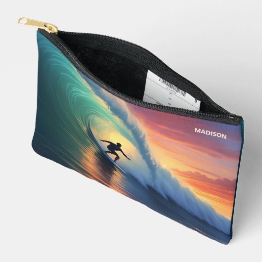 Individuelle Name Surfing Zubehörtasche (Offen)