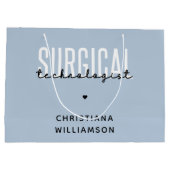 Individuelle Name Surgical Technologe Med Surg Tec Große Geschenktüte (Rückseite)