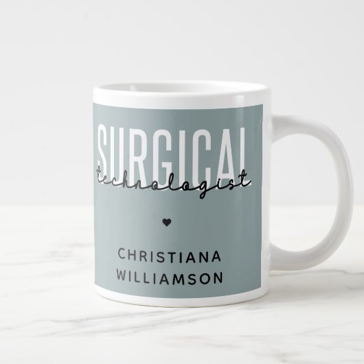 Individuelle Name Surgical Technologe Med Surg Tec Jumbo-Tasse (Rechts)