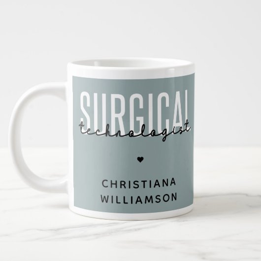 Individuelle Name Surgical Technologe Med Surg Tec Jumbo-Tasse (Links)