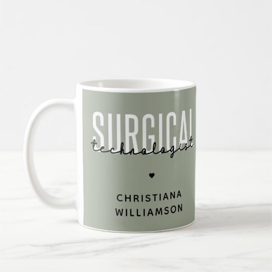 Individuelle Name Surgical Technologe Med Surg Tec Kaffeetasse (Links)