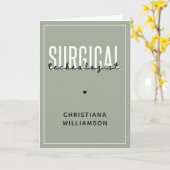Individuelle Name Surgical Technologe Med Surg Tec Karte (Gelbe Blume)