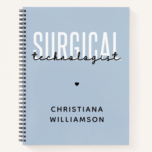 Individuelle Name Surgical Technologe Med Surg Tec Notizblock (Vorderseite)