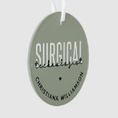 Individuelle Name Surgical Technologe Med Surg Tec Ornament (Vorderseite)