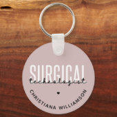 Individuelle Name Surgical Technologe Med Surg Tec Schlüsselanhänger (Vorderseite)