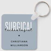 Individuelle Name Surgical Technologe Med Surg Tec Schlüsselanhänger (Rückseite)