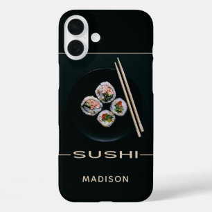 Individuelle Name SUSHI Telefonfälle iPhone 16 Plus Hülle