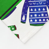 Individuelle Name-Sweater-Muster Fleecedecke (Ecke)