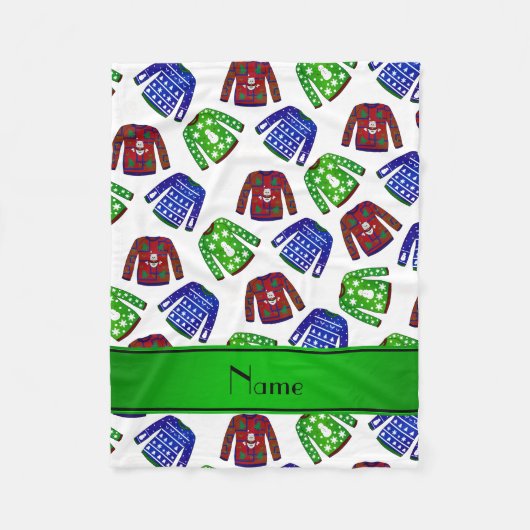 Individuelle Name-Sweater-Muster Fleecedecke (Vorderseite)