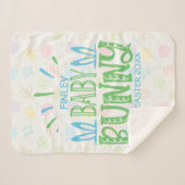 Individuelle Name Sweet Baby Bunny First Ostereier Sherpadecke (Vorderseite (Horizontal))