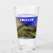 Individuelle Name T-Rex Dinosaur Tyrannosaurus Lei Glas (Vorderseite)