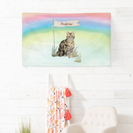 Individuelle Name Tabby Cat Pet Banner