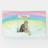 Individuelle Name Tabby Cat Pet Banner (Horizontal)
