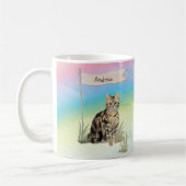 Individuelle Name Tabby Cat Pet Kaffeetasse (Links)