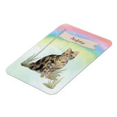 Individuelle Name Tabby Cat Pet Magnet (Linke Seite)