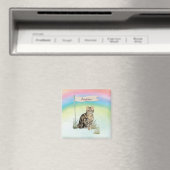 Individuelle Name Tabby Cat Pet Magnet (In Situ (Geschirrspüler))