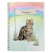 Individuelle Name Tabby Cat Pet Notizblock (Vorderseite)