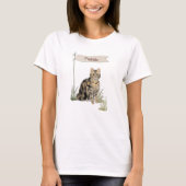 Individuelle Name Tabby Cat Pet T-Shirt (Vorderseite)
