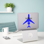 (Individuelle Name-Tag) Flugzeuggehäuse Aufkleber (Laptop auf Schreibtisch)