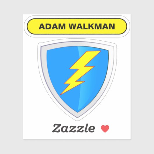 Individuelle Name-Tag - HardHat Aufkleber (Blatt)