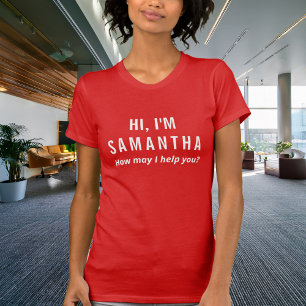 Individuelle Name Tag T-Shirt für Mitarbeiter und 