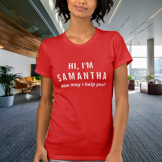 Individuelle Name Tag T-Shirt für Mitarbeiter und