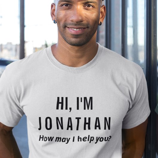 Individuelle Name Tag T-Shirt für Mitarbeiter und