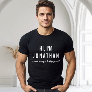 Individuelle Name Tag T-Shirt für Mitarbeiter und 