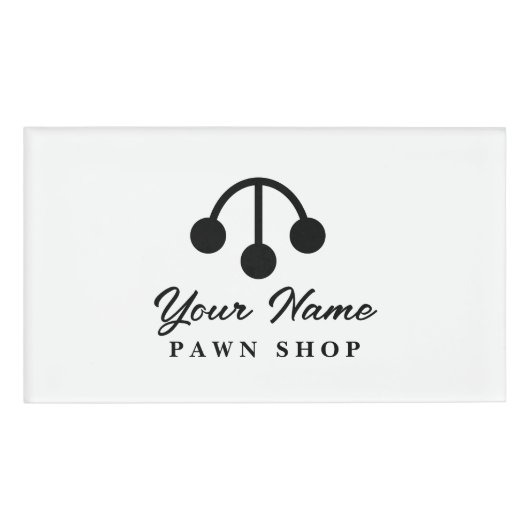 Individuelle Name-Tags für Pfandmakler Namenschild (Vorderseite)