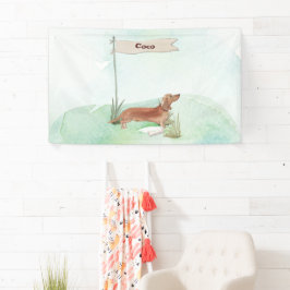 Individuelle Name Tan Dackel Haustier Hund Banner