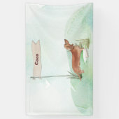 Individuelle Name Tan Dackel Haustier Hund Banner (Vertikal)