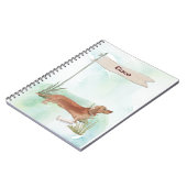 Individuelle Name Tan Dackel Haustier Hund Notizblock (Linke Seite)