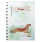 Individuelle Name Tan Dackel Haustier Hund Notizblock (Vorderseite)