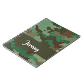 Individuelle Name-Tarnmuster Notizblock (Linke Seite)