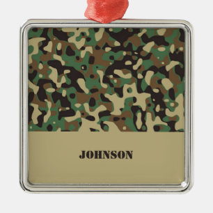 Individuelle Name-Tarnmuster Ornament Aus Metall