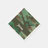Individuelle Name-Tarnmuster Serviette (Ecke)