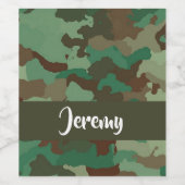 Individuelle Name-Tarnmuster Weinetikett (Einzelnes Label)