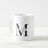 "Individuelle Name-Tasse mit Buchstabe M" Kaffeetasse (Vorderseite Links)