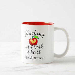 Individuelle Name Teaching ist ein Werk des Herzle Zweifarbige Tasse