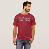 Individuelle Name Teamleiter T-Shirt (Vorne ganz)