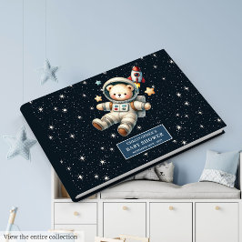 Individuelle Name Teddy Bear Astronautin Kinderdus Gästebuch
