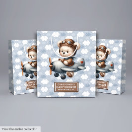 Individuelle Name Teddy Bear Baby Shower Geschenkt Mittlere Geschenktüte
