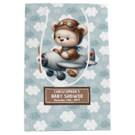Individuelle Name Teddy Bear Baby Shower Geschenkt Mittlere Geschenktüte