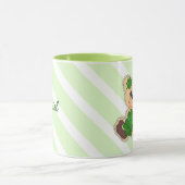 Individuelle Name Teddy Bear St. Patrick's Day Ges Tasse (Zentrum)