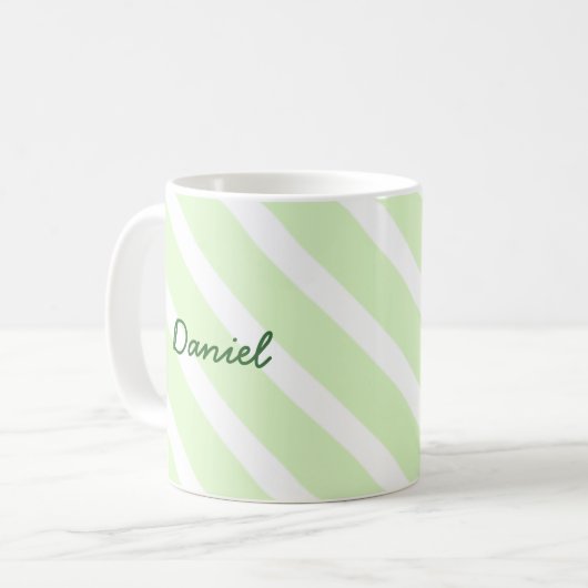 Individuelle Name Teddy Bear St. Patrick's Day Ges Tasse (Vorderseite Links)